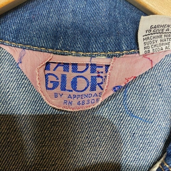 Vintage faded glory dark denim button up shirt sleeve shirt jacket - Picture 7 of 9